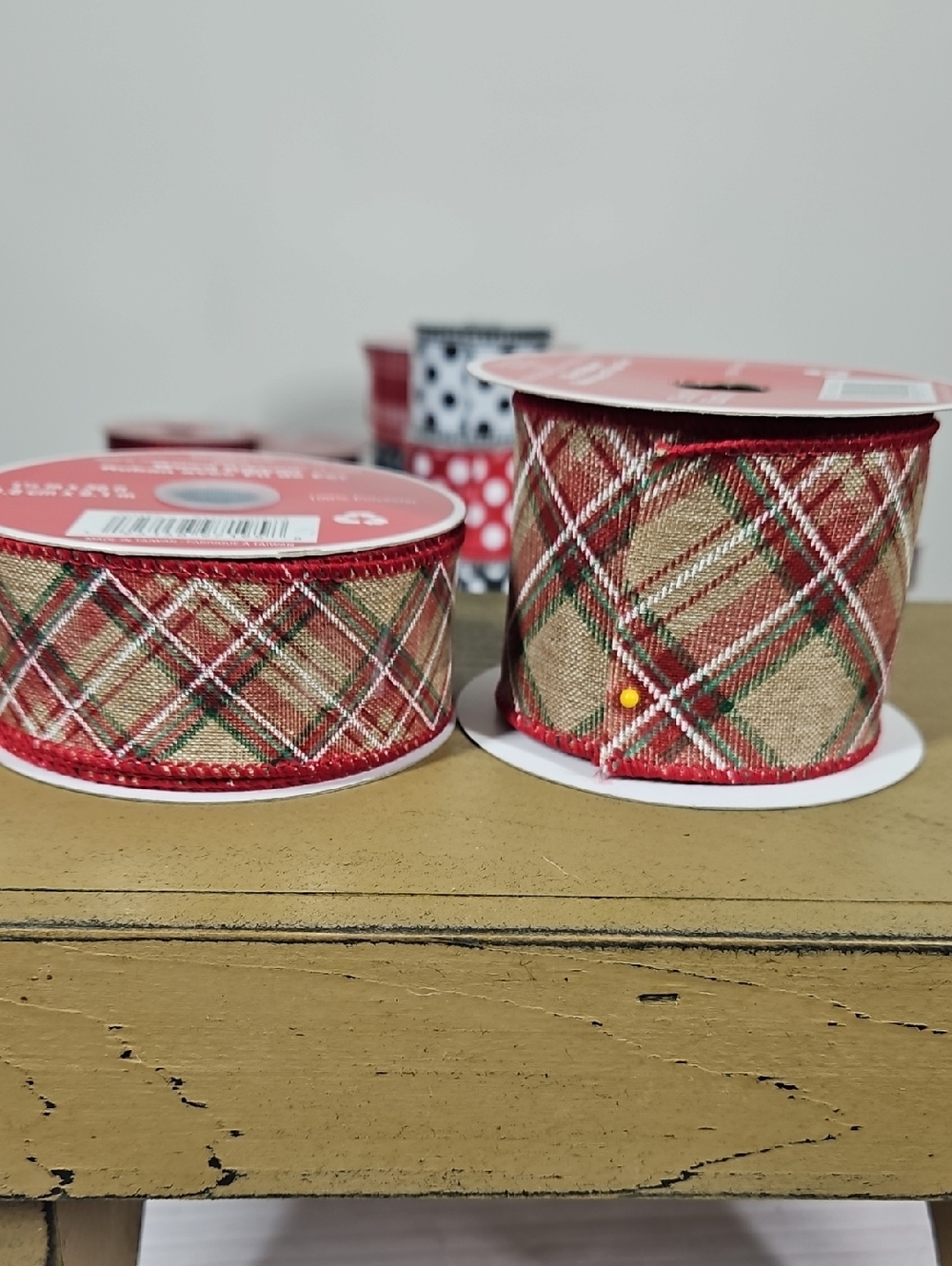 Plaid Wired Ribbon Bundle
